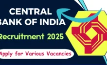 Central Bank of India Recruitment